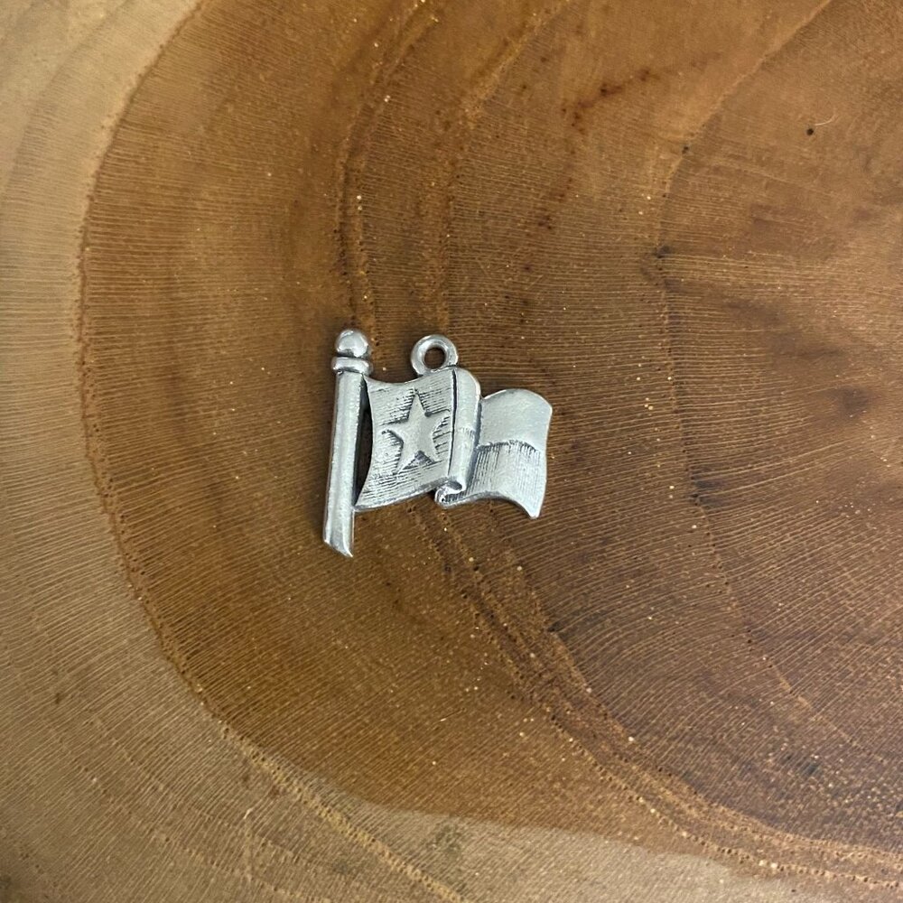 RETIRED James Avery Texas Flag Charm, Sterling Silver